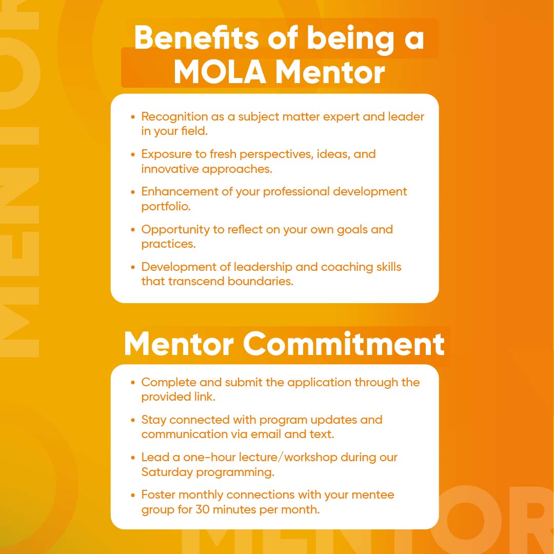 chicagomola's tweet photo. Are you interested in being a MOLA mentor? This is a unique opportunity to make a significant impact in our communities.🌎

Register here👉 https://t.co/15ZLnZBPly

#molahealth #chicagomola  #Molamentor #mentor https://t.co/RufAApDa3g