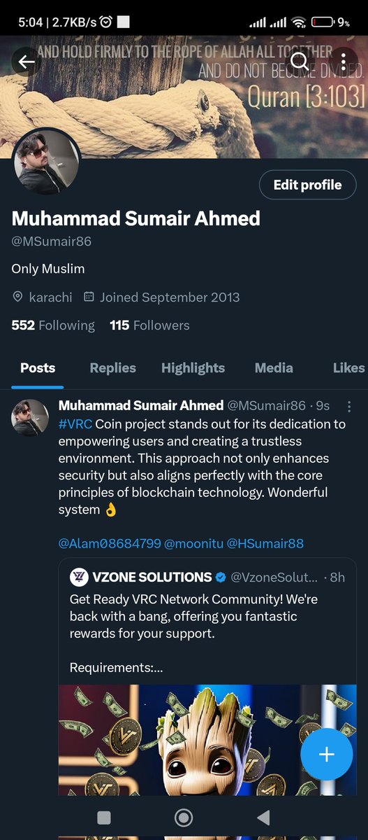 MSumair86's tweet photo. @VzoneSolutions @VrcCoin @VrcNetwork #VRC Coin project stands out for its dedication to empowering users and creating a trustless environment. This approach not only enhances security but also aligns perfectly with the core principles of blockchain technology. Wonderful system 👌

@Alam08684799 @moonitu @HSumair88 https://t.co/WaXfrkxs64