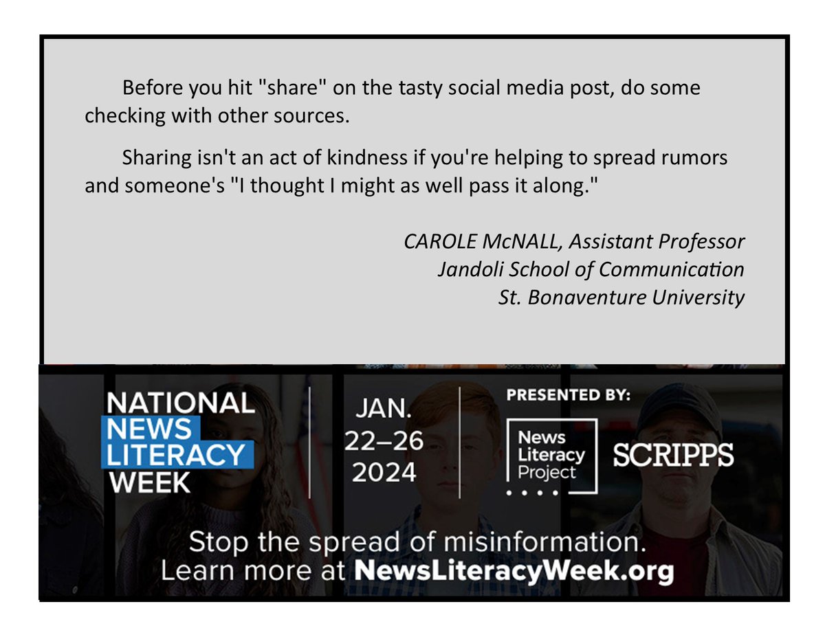 Join us during the <a href="/NewsLitProject/">The News Literacy Project</a>'s National News Literacy Week as we stress the value of #newsliteracy in our democracy. wp.me/pbhNSL-2r8
