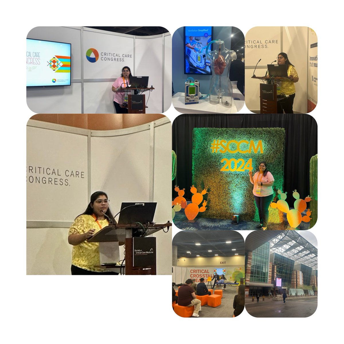 Cheers to the incredible experience <a href="/SCCM/">SCCM</a>
Grateful to have presented 5 oral presentations with such amazing crowd of inspiring people.
Will cherish all the discussions/feedbacks and strive to improve! 
Thanks for the opportunity <a href="/MCMC_IMres/">MCMC Internal Medicine Residency Program</a> 
#SCCM2024 #SCCMSoMe #WomenInMedicine