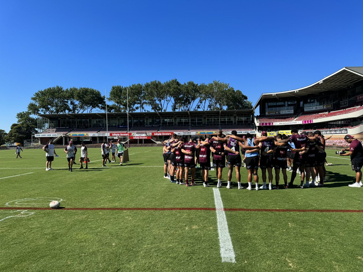 The other code 🏉 Enjoyable morning with @SeaEagles as they prep for the @NRL season