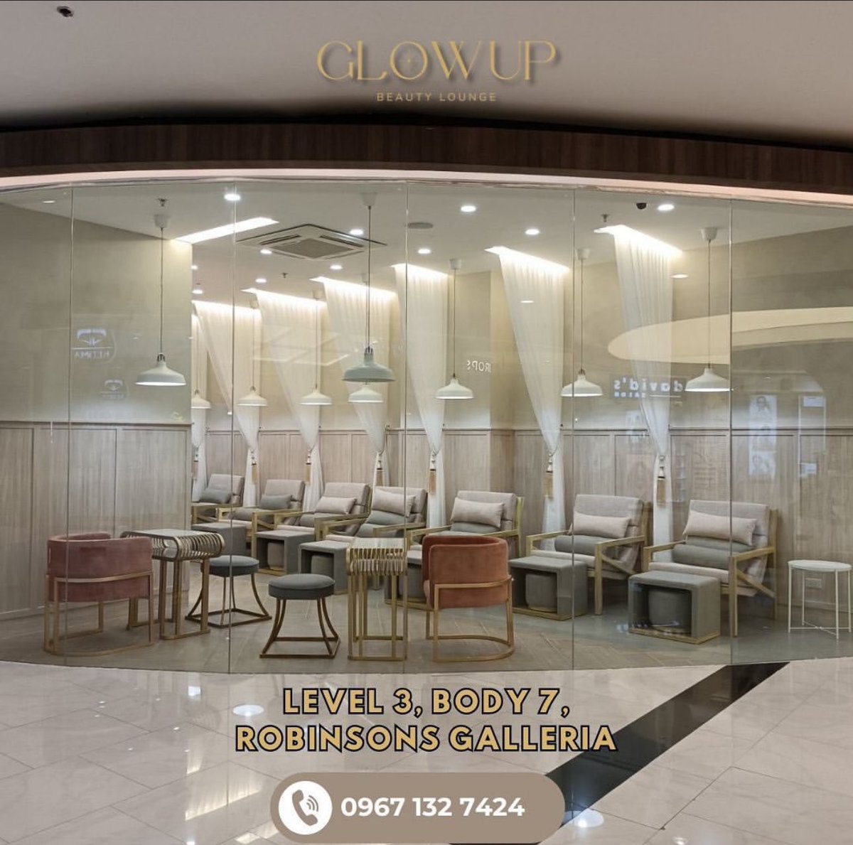 ✨ NEW BRANCH ALERT Glow Up Beauty Lounge opens in Robinsons Galleria starting TODAY, January 24! 💅🏻 Book your pamper day and see you there! Level 3, Body 7, Rob Galleria 0967 132 7424