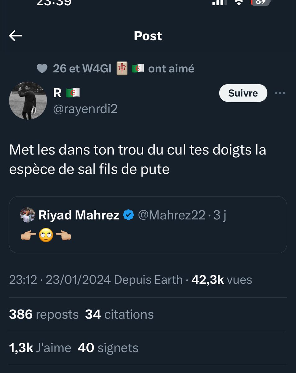 ploufa_yt's tweet image. THREAD : Les dérapages après la défaite de l’Algérie