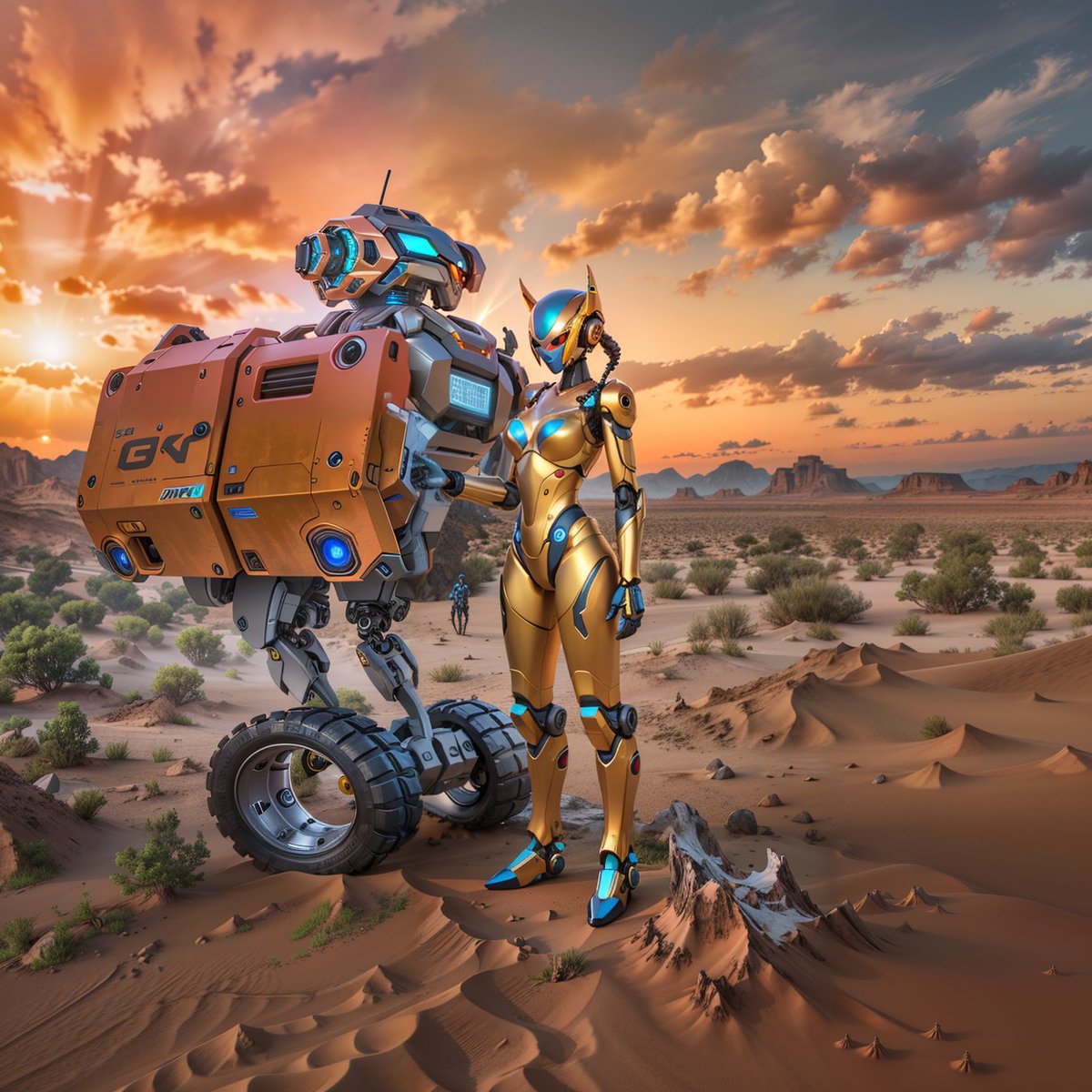 ai_d__g's tweet image. Robot Patrol #AIart #AIrobots
