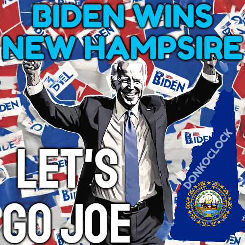 Breaking News - President Biden wins New Hampshire. #BidenHarris2024 It is time for Dean Phillips & Steve Schmidt to bow out. #DropOutDean All eyes are now on the Donald Trump and Nikki Haley vote. #TrumpIsNotWell Repost ♻️ & Drop a 💙 if you're Voting for Joe Biden! 💙💙
