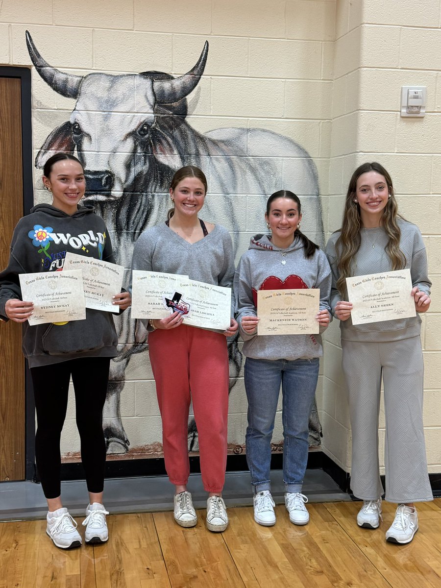 Coach Brewer (@coachbrewer9) on Twitter photo Very Excited for these Brahmanettes <a href="/sydneymckayy11/">Sydney McKay</a> (All ⭐️& All State), <a href="/sarahlischka/">Sarah</a> (Legacy All ⭐️, Acad All State) <a href="/mwatson045/">Mackenzie Watson</a> (Acad All State) & @allysonskeen12 (Acad All State) who earned ‘23 TGCA honors! Thank U <a href="/AustinTGCA/">TGCA</a> for the recognition in the classroom & VB court! Very Excited for these Brahmanettes <a href="/sydneymckayy11/">Sydney McKay</a> (All ⭐️& All State), <a href="/sarahlischka/">Sarah</a> (Legacy All ⭐️, Acad All State) <a href="/mwatson045/">Mackenzie Watson</a> (Acad All State) & @allysonskeen12 (Acad All State) who earned ‘23 TGCA honors! Thank U <a href="/AustinTGCA/">TGCA</a> for the recognition in the classroom & VB court!