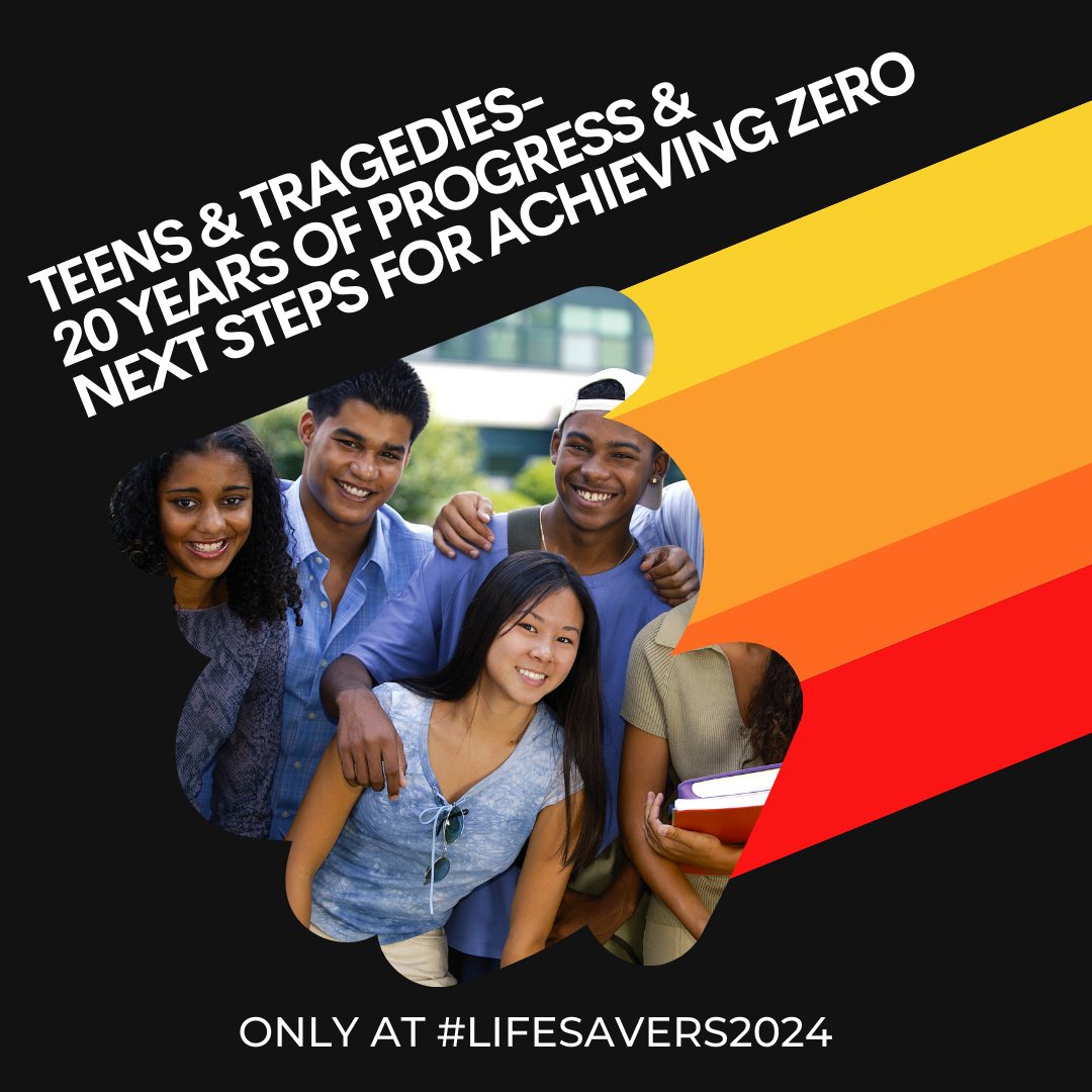 LifesaversConf's tweet image. Teen and Tragedies- 20 years of progress and next steps for achieving zero* #TeenDrivers  #Lifesavers2024
lifesaversconference.org/denver24
*workshop content subject to change