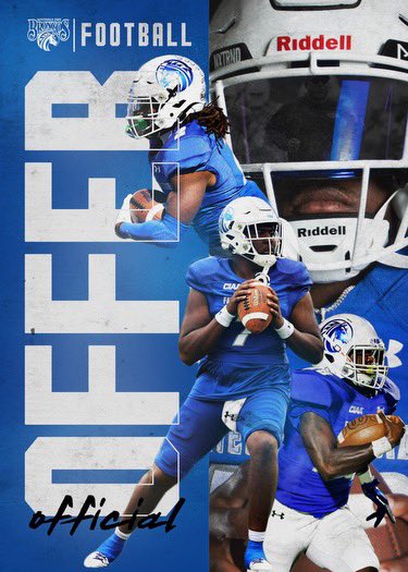 Blessed to receive an offer from Fayetteville State 🔵⚪️ <a href="/CoachAye/">Coach Dom Anderson</a>  @StranFootball <a href="/larryblustein/">Blustein Recruiting</a>