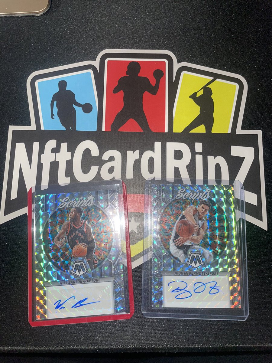 We just pulled 2 autographed cards in back to back 2022-23 Mosaic Blaster Boxes. Both for the community! Shoutout to the winners