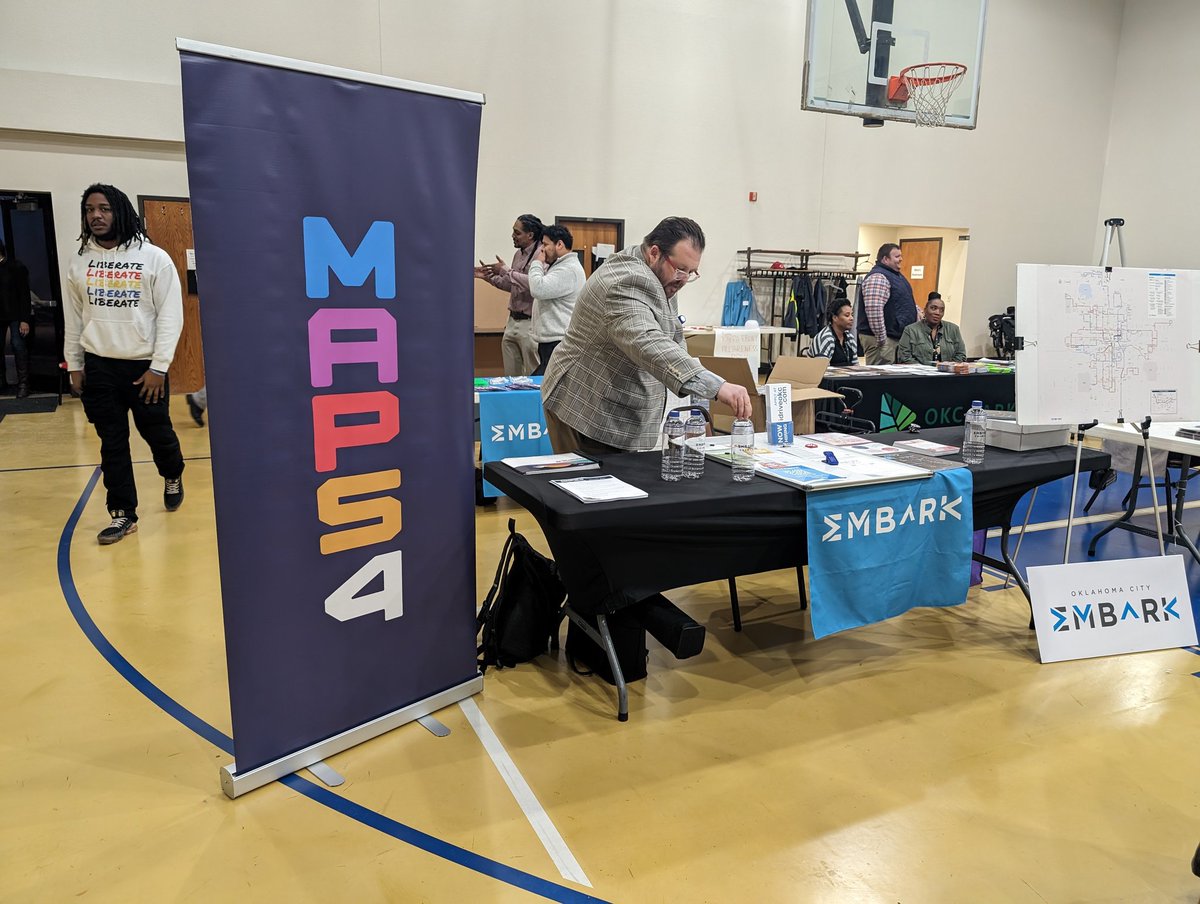maps4okc's tweet image. We're at the Ward 7 Town Hall sharing MAPS 4 project updates and what's coming to NE OKC. #MAPS4