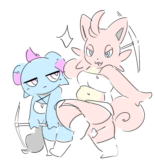 elpatrixf's tweet photo. Cattiva and Depresso the two chicks who know how to hold a goddang pickaxe #PalworldArt 

please take good care of your pals and make sure they have food, shelter, and a 3x3m hot spring for their mandatory relaxation break for their mental health https://t.co/bb5cFktZtL