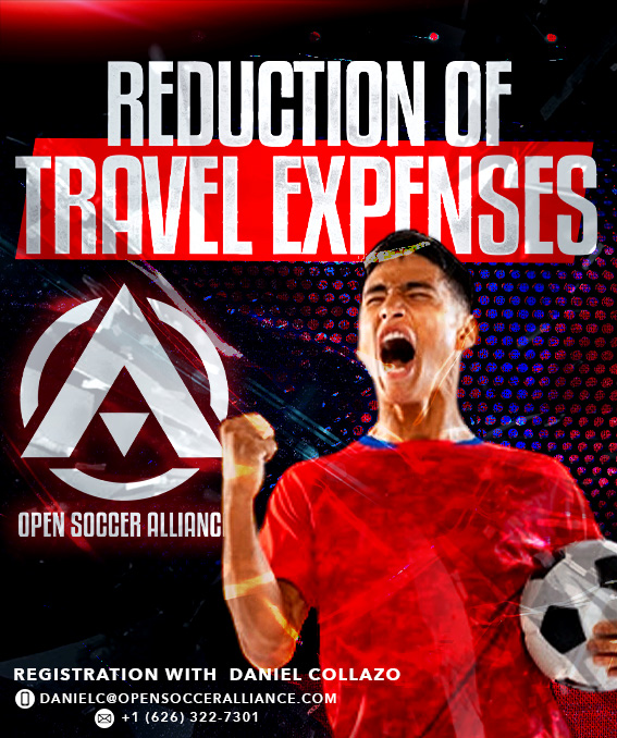 🇺🇸 OSA (Open Soccer Alliance) 🥇 Reduction of Travel Expenses ! ⚽ Info : +1 (626) 322-7301 🏆 danielc@opensocceralliance.com