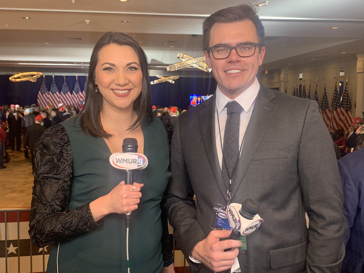 MonicaWMUR's tweet image. .@RossWMUR and I are covering the Trump campaign as results come in from the NH Primary tonight. We’ll be live at his watch party in Nashua throughout the night on @WMUR9. #fitn #nhprimary