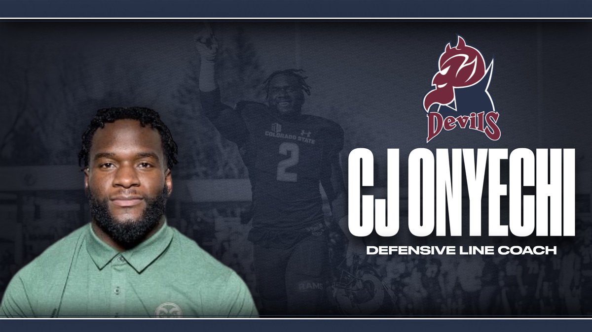 Fired up to add Coach CJ Onyechi (@0nyechi) to our staff. Coach played DL at Rutgers and at Colorado State. After college, he spent time playing professionally in the CFL and in Japan. From coaching him at Rutgers to now coaching with him at @FDUFootball Let’s go Coach!!