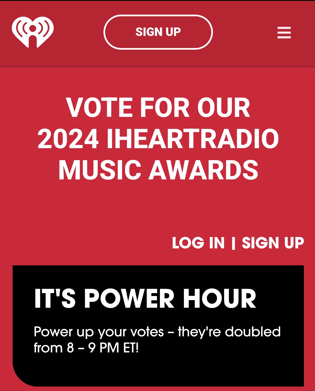 Iheartradio Music Awards 2025 Vote Login