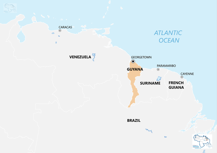 AntroCanal's tweet photo. Hermoso mapa de la República Cooperativa de Guyana y sus países vecinos #23Ene #MiMapa 

Comparte! Descarga! Que lo vea todo el Mundo! https://t.co/JjgYpuQdq4