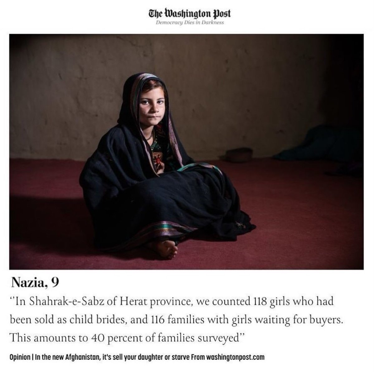 A verified report by The Washington Post reveals the disturbing reality unfolding in Afghanistan today. Shockingly, children, particularly teenage girls, are being coerced into marriage with elderly Taliban officials or being traded as a sources of income for their families. This…