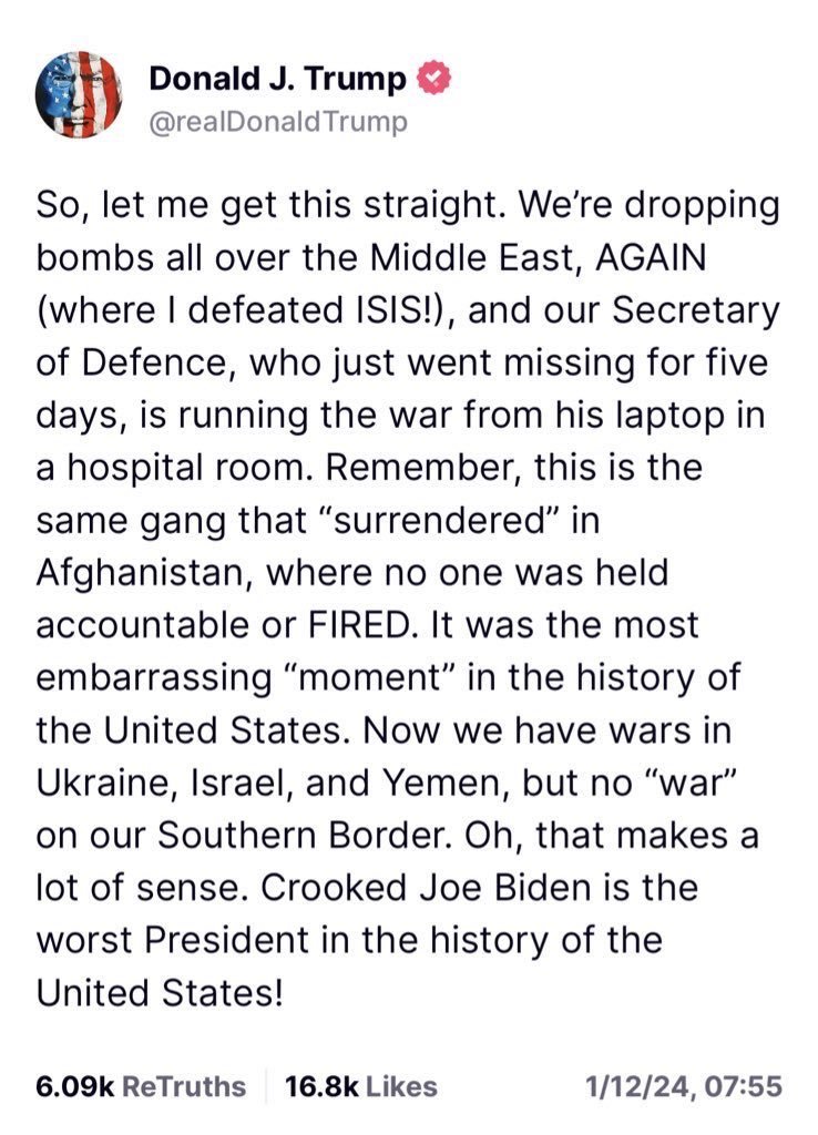 BRING BACK TRUMP!