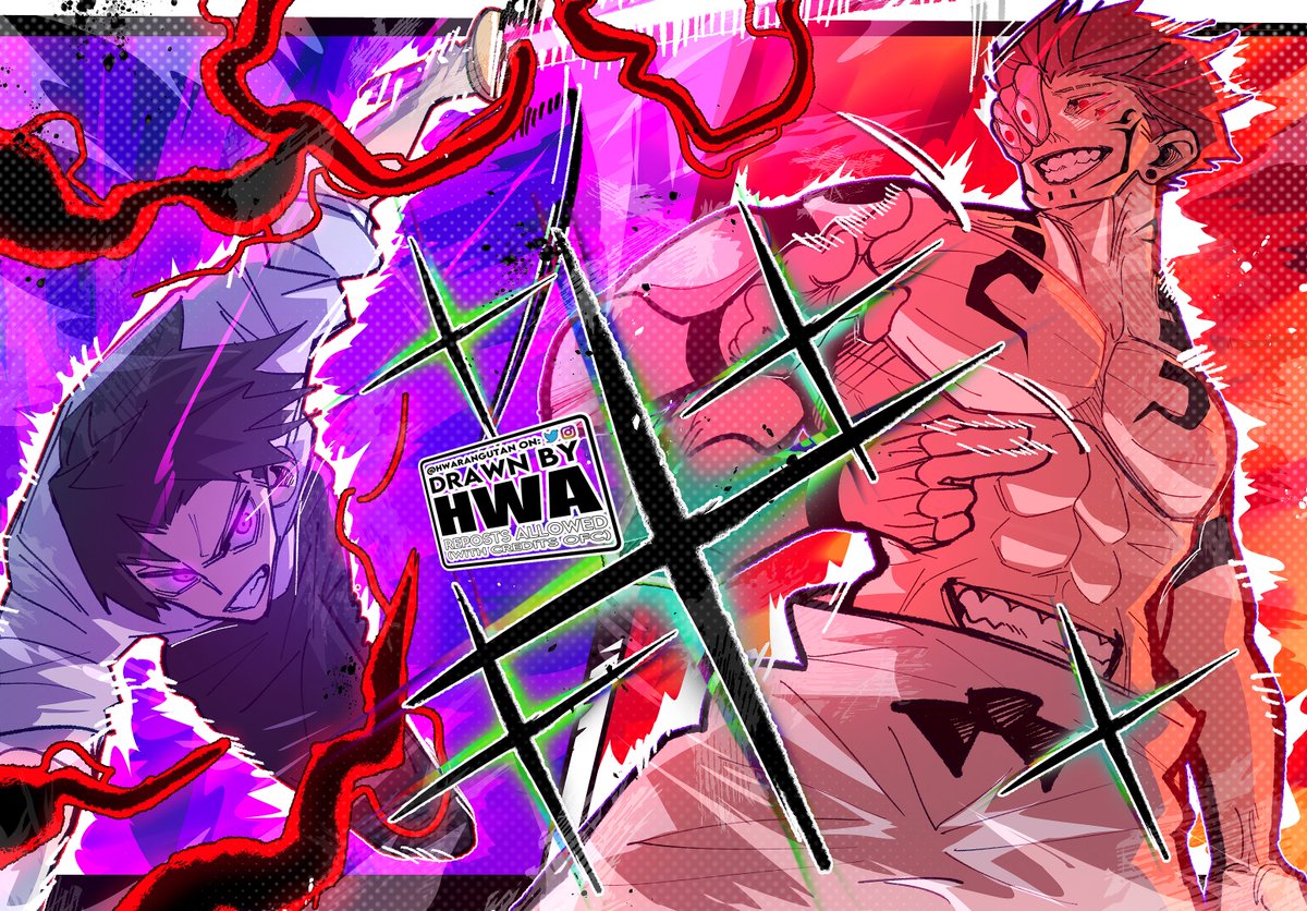 hwarangutan's tweet photo. 👑‼️ BATTLE BETWEEN KINGS ‼️👑
#JujutsuKaisen #yuta #sukuna https://t.co/CzKTzTb73U
