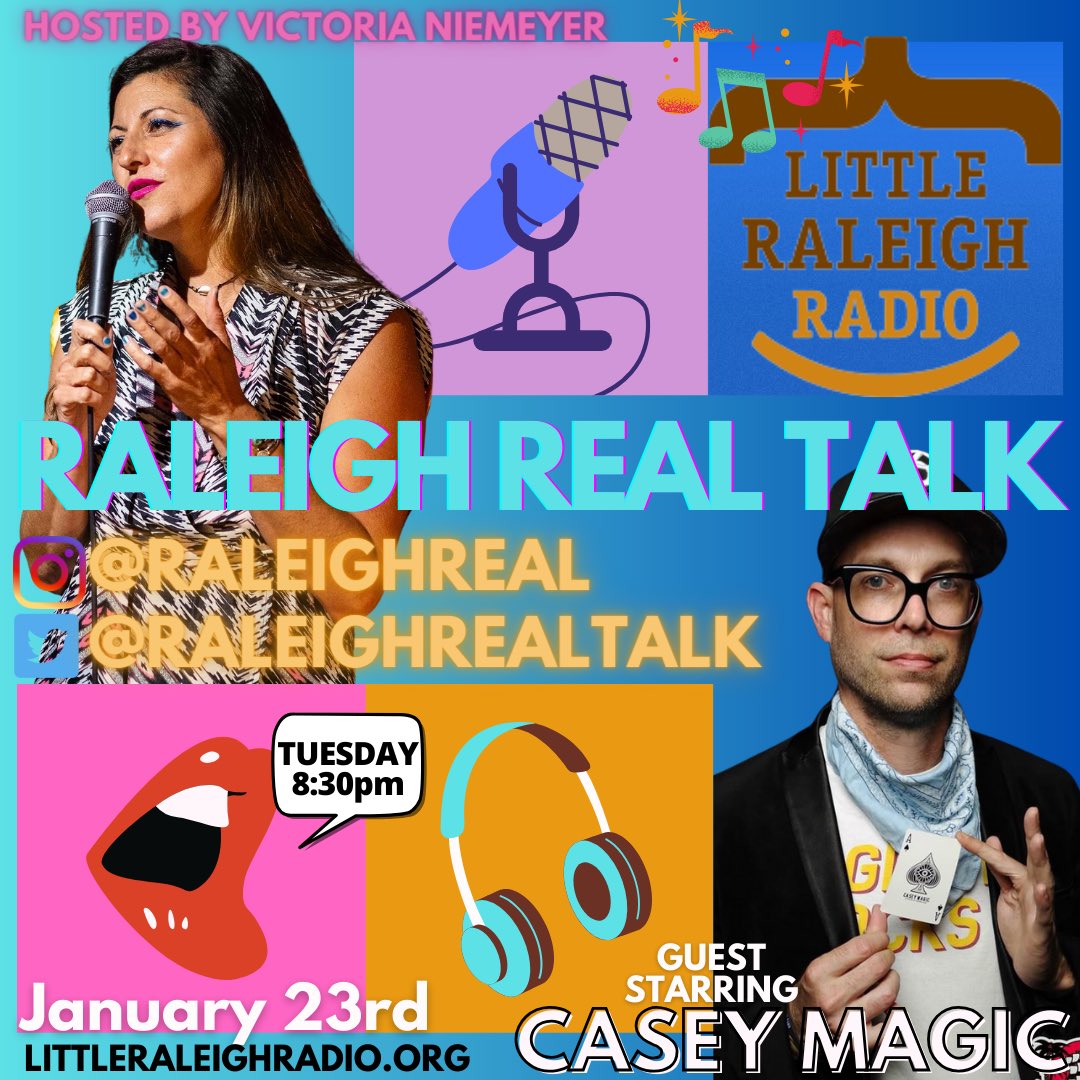 RaleighRealTalk's tweet photo. On-Air w/ a magic live-wire tonight ‘til 10pm EST. https://t.co/sxSjXH4FGO

🪄@Caseymagic 

#RaleighRealTalk #CaseyMagic https://t.co/dNRLNYDHIG