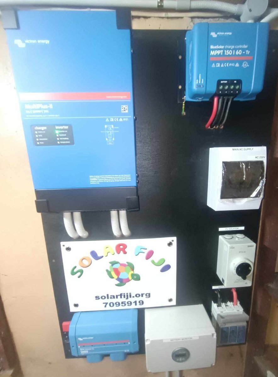 SolarFiji's tweet image. 1.66kWp Hybrid Solar Installation in Vatulele
solarfiji.org/hybrid-solar-s…
#solarfiji #victronenergy #PhonoSolar #vatulele #fijiislands
#renewableenergy #HybridSolar #residentialprojects #solarpower