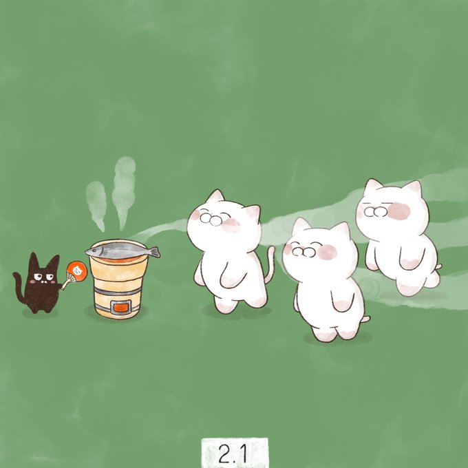 「black cat white cat」 illustration images(Latest)