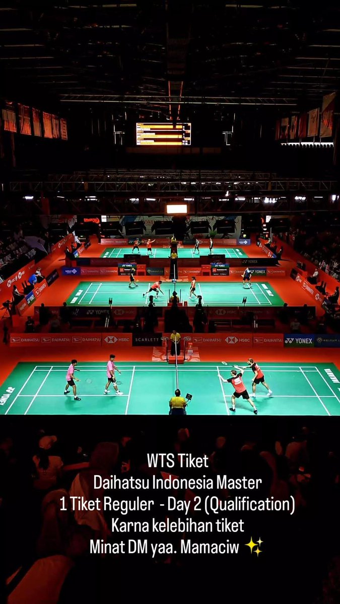 miraaamen's tweet photo. Mungkin ada yang berminat hari ini nonton Indonesia Master 🙏 https://t.co/zaWogks8GU