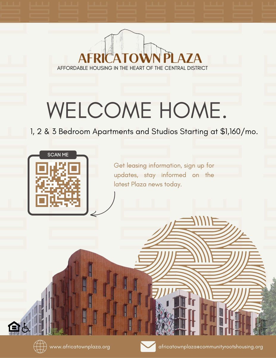 Exciting news, Africatown Community Land Trust (ACLT) is nearing the completion of Africatown Plaza. Located in the heart of the Central District, this community-centric haven offers over 120 affordable and accessible apartments, reflecting ACLT's dedication to fostering