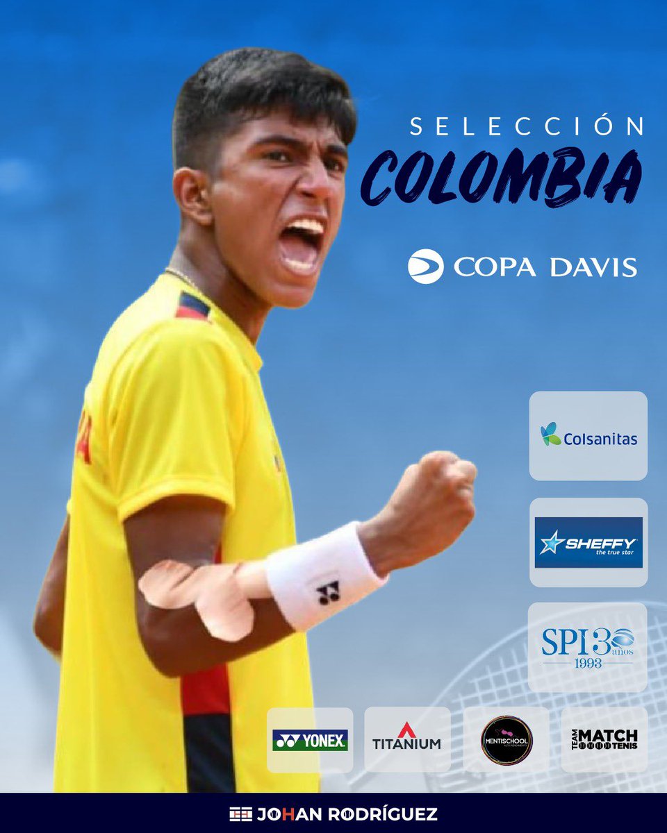 JohanR250's tweet photo. Un sueño que llegó más rápido de lo que esperaba pero que me motiva a seguir buscando mis sueños y a trabajar cada día más duro 💪🏻💛💙❤️🎾

#EquipoColsanitas https://t.co/S21I51E6F6
