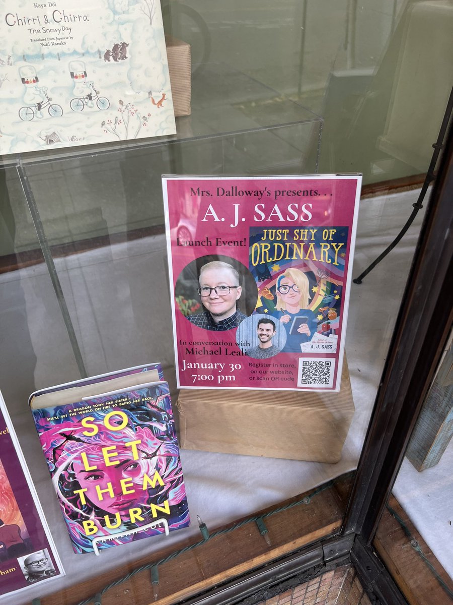 @michaelleali @lbschool @LittleBrownYR @awfulagent My in-conversation partner @michaelleali swung by @MrsDsBooks today and snapped a pic of this ad 🥰 One more week. I am stoked!