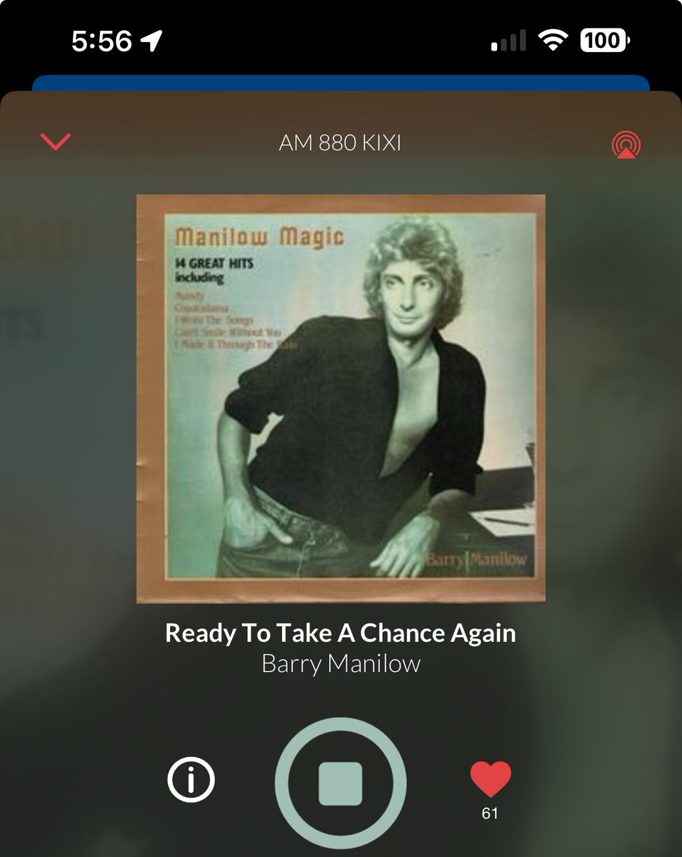Graylee's tweet photo. Ready To Take A Chance Again 🌟🎶🌟- ahhhh the open my memories from the 70’s and 80’s when hearing @barrymanilow songs on @AM880KIXI ❤️🎶❤️ https://t.co/GqEAxtz6js