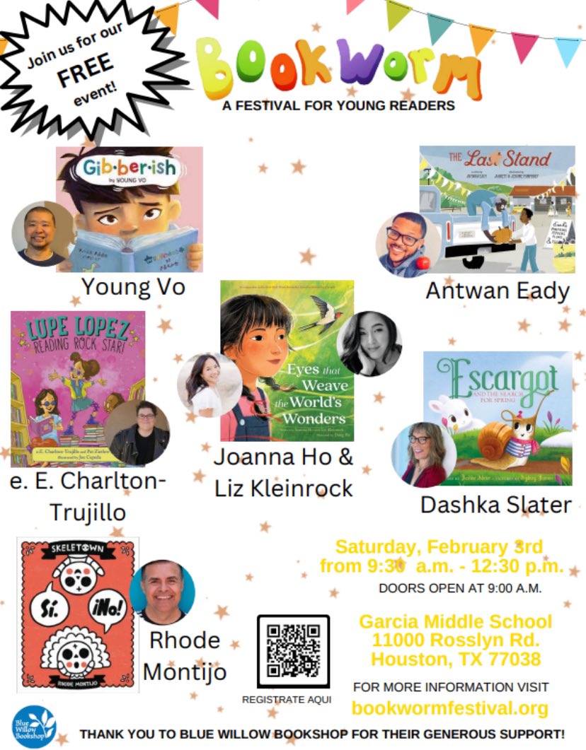 Saturday, February 3rd <a href="/BookwormHouston/">Bookworm Festival Houston</a> will host their annual event here in <a href="/AldineISD/">Aldine ISD</a> ! Registration &amp; attendance is FREE! bit.ly/3SuLy4I <a href="/Vardeman_AISD/">Vardeman_ AISD</a> pandas sign up to enjoy a day of reading!