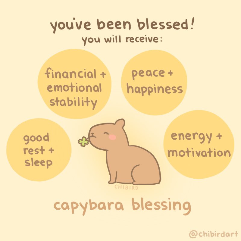 A capybara blessing has appeared! 🍀