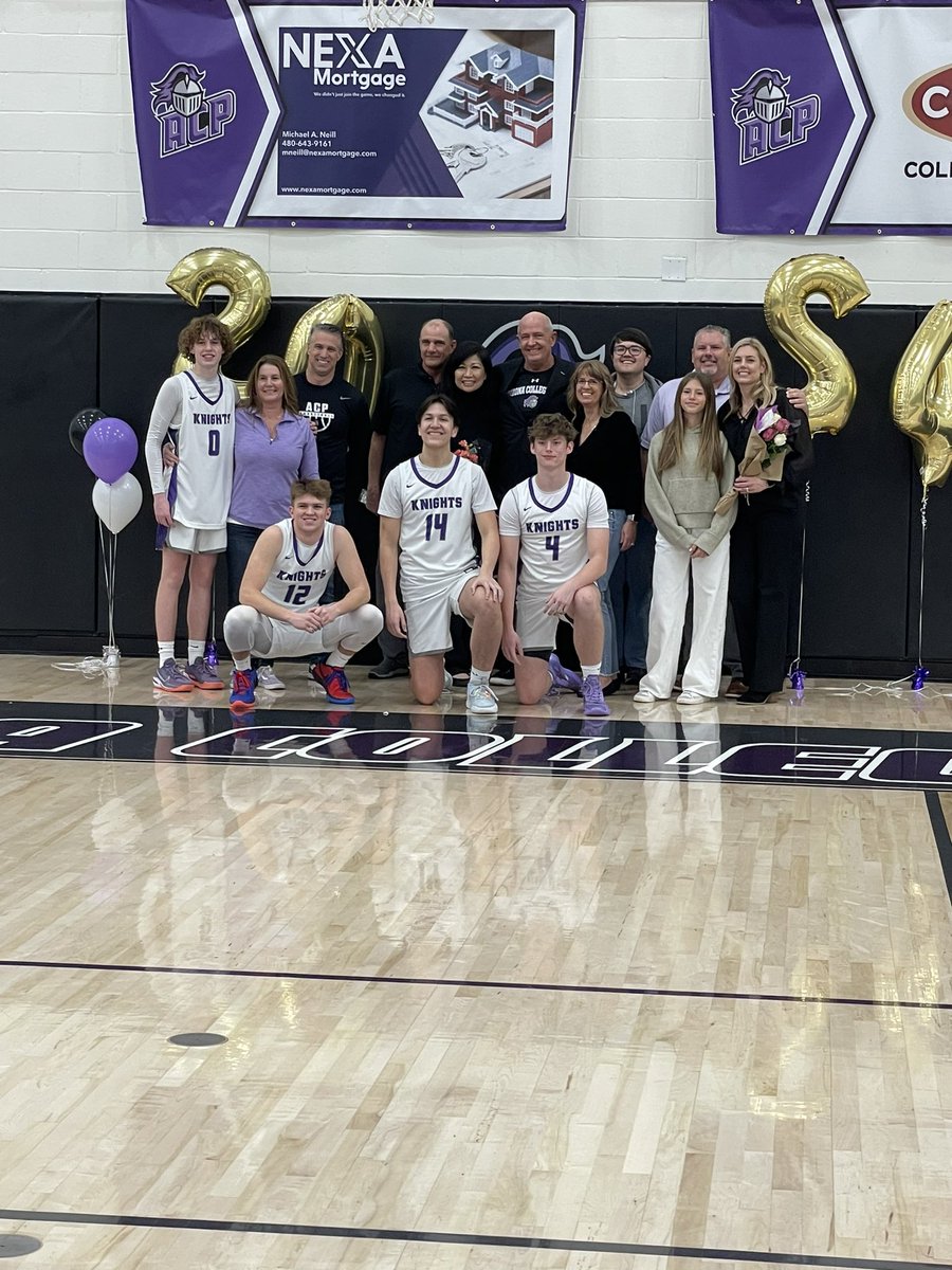 Senior Knight for Boys Basketball. Congrats to Alex, Drew, and Mason! @ACPKnightsHoops @CUSDAthletics