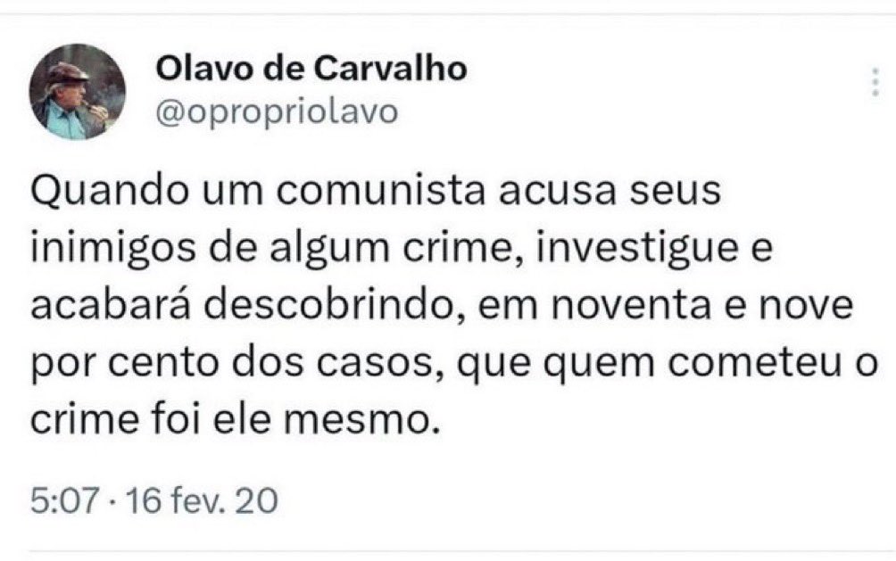 Você já ouviu falar do Profeta Olavo de Carvalho?