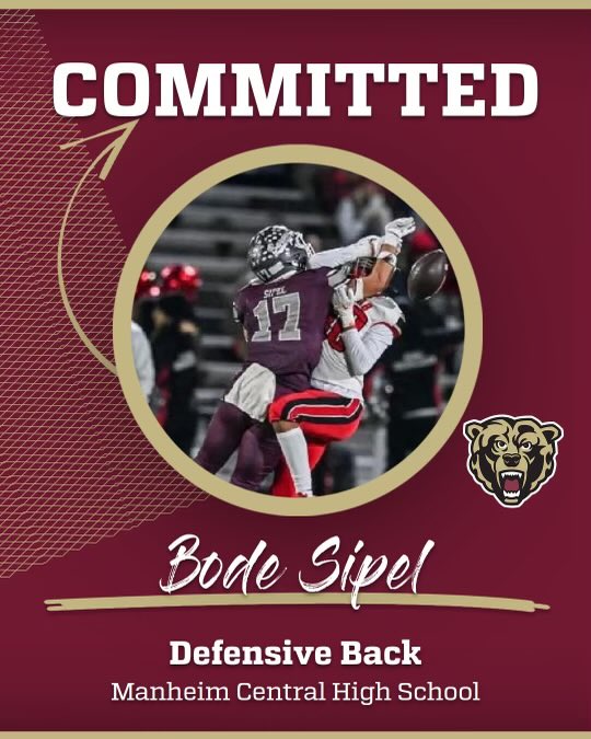 Bode Sipel (@bsipsl) on Twitter photo I’m excited to announce that I will be continuing my academic and football career as a Kutztown Golden Bear‼️🐻 #BearsEat <a href="/KUBearsFootball/">Kutztown Football 🐻</a> <a href="/KUHC_Clements/">Jim Clements</a> <a href="/CoachFargo_KUFB/">Eric Fargo</a> I’m excited to announce that I will be continuing my academic and football career as a Kutztown Golden Bear‼️🐻 #BearsEat <a href="/KUBearsFootball/">Kutztown Football 🐻</a> <a href="/KUHC_Clements/">Jim Clements</a> <a href="/CoachFargo_KUFB/">Eric Fargo</a>
