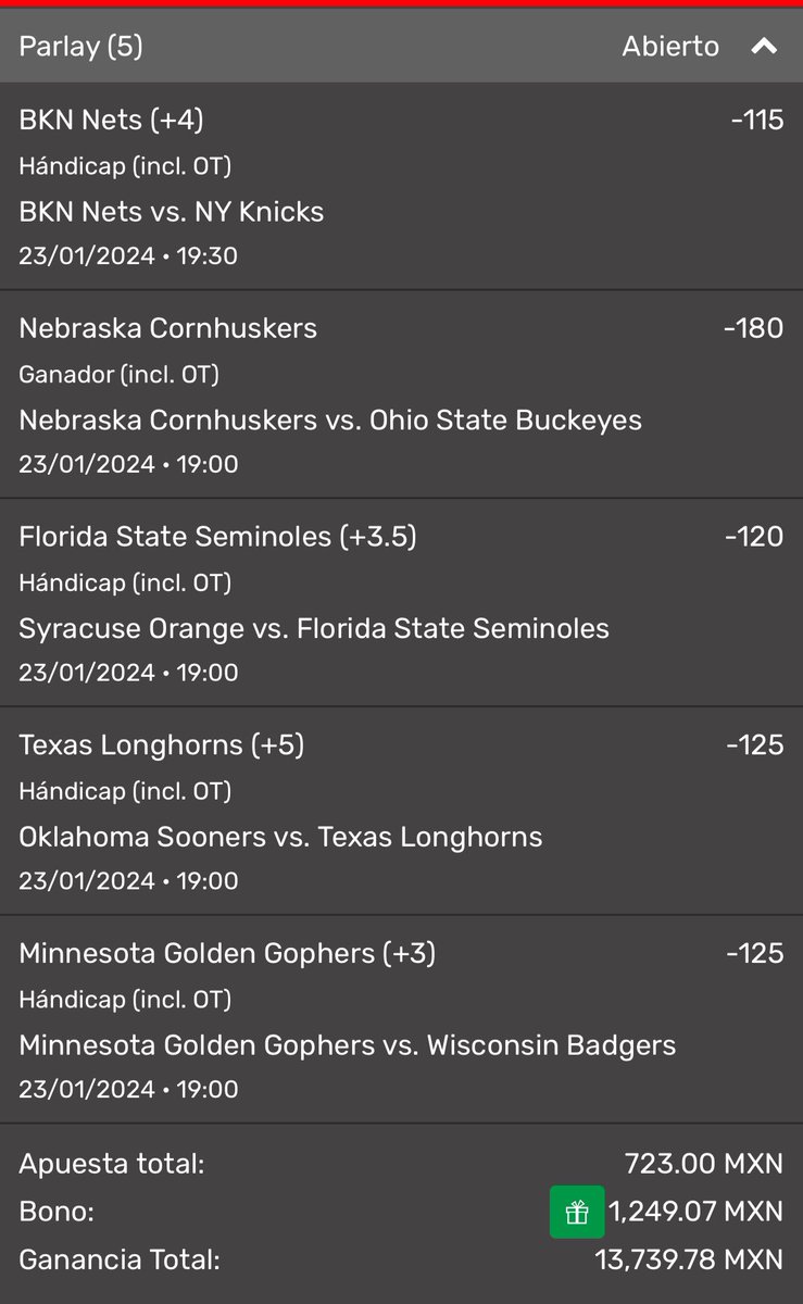 NaniLRE's tweet photo. Ya pico Florida st ✅
Ya pico Nebraska ✅
Ya pico Minnesota ✅
Ya pico Texas ✅

Tenemos pendiente Nets +4 (va arriba por 10 entrando al ultimo cuarto)

Si se gana se van $500 INMEDIATAMENTE 

•❤️🪄
•RT
•Comentar 

DEJEN SU MAGIA 🪄 ❤️ https://t.co/is61ilFO94