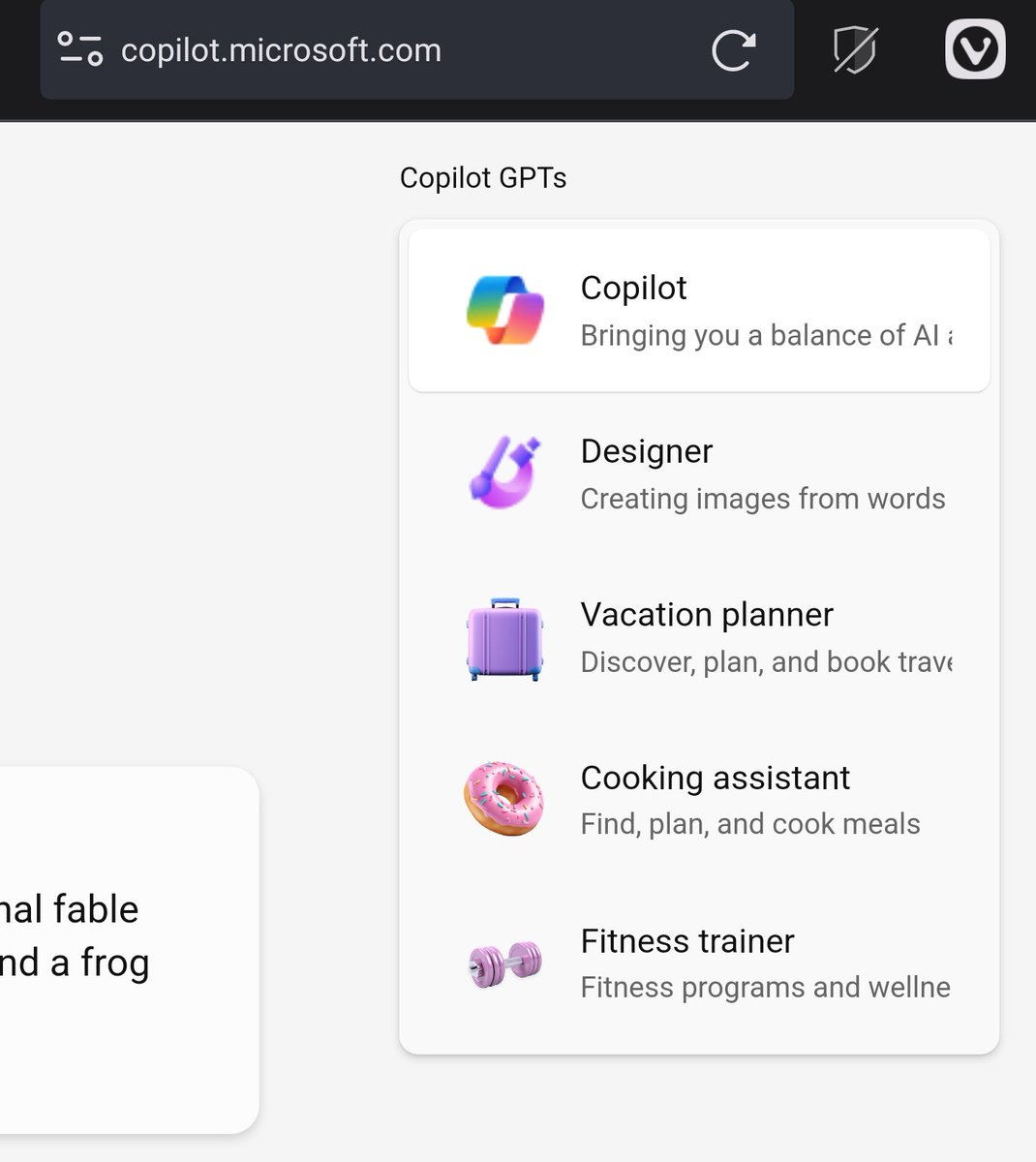 fabrizio_degni's tweet photo. #Microsoft's #CoPilotGPT: following the #OpenAI's #GPTStore, Microsoft started the rollout of the personalized #GPTs for CoPilot: https://t.co/CqObtHuU6p The access is free also for those without a subscription while #GPTBuilder is only for #CoPilotPro users.
#AI #GenAI https://t.co/N8c4UtYgwA