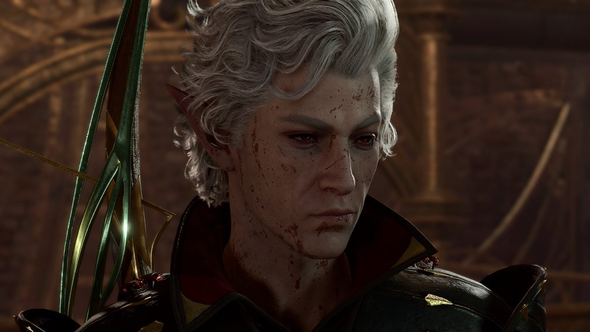 RestieEste's tweet image. 🧵Baldur's Gate 3 characters and how they would react to you asking if they could tie a cherry stem in a knot with their tongue, a thread: