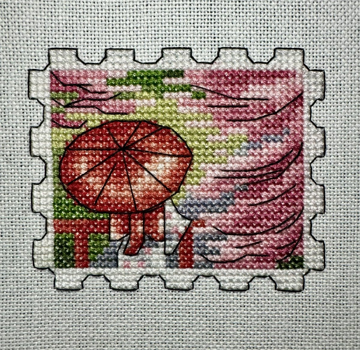 Feeling under the weather tonight but finished up this little cross stitch project. Design can be found @mybobbin_com  #crossstitch #crossstitchersofinstagram #sakura #xstitch #xstitchersofinstagram