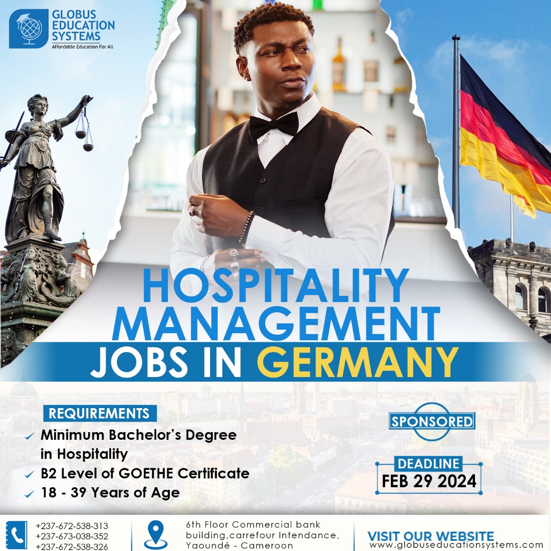 Make good use of this opportunity today! 
#WorkAbroad #WorkinGermany #Germany #GlobusEdusystems
