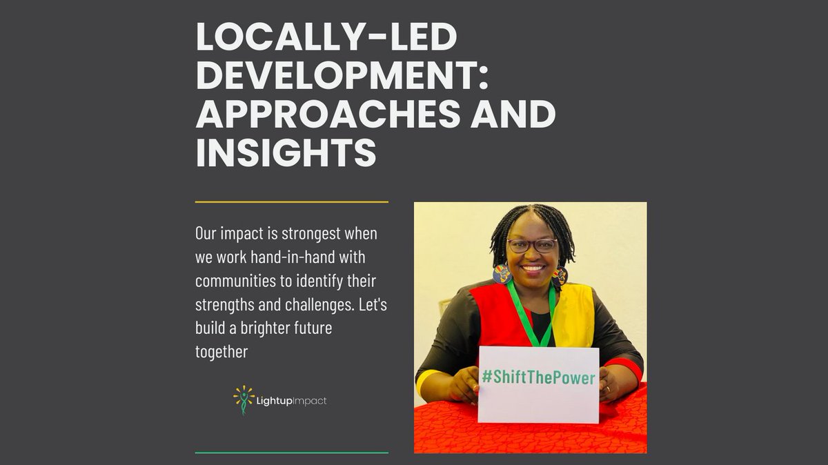 LightupImpact's tweet image. Imagine a world where communities lead the way, making their own decisions about what&apos;s best for them. Together, let&apos;s work towards this future. Our goal is to encourage a way of doing things that gives more power to local communities.

#LocallyLedDevelopment #ShiftThePower