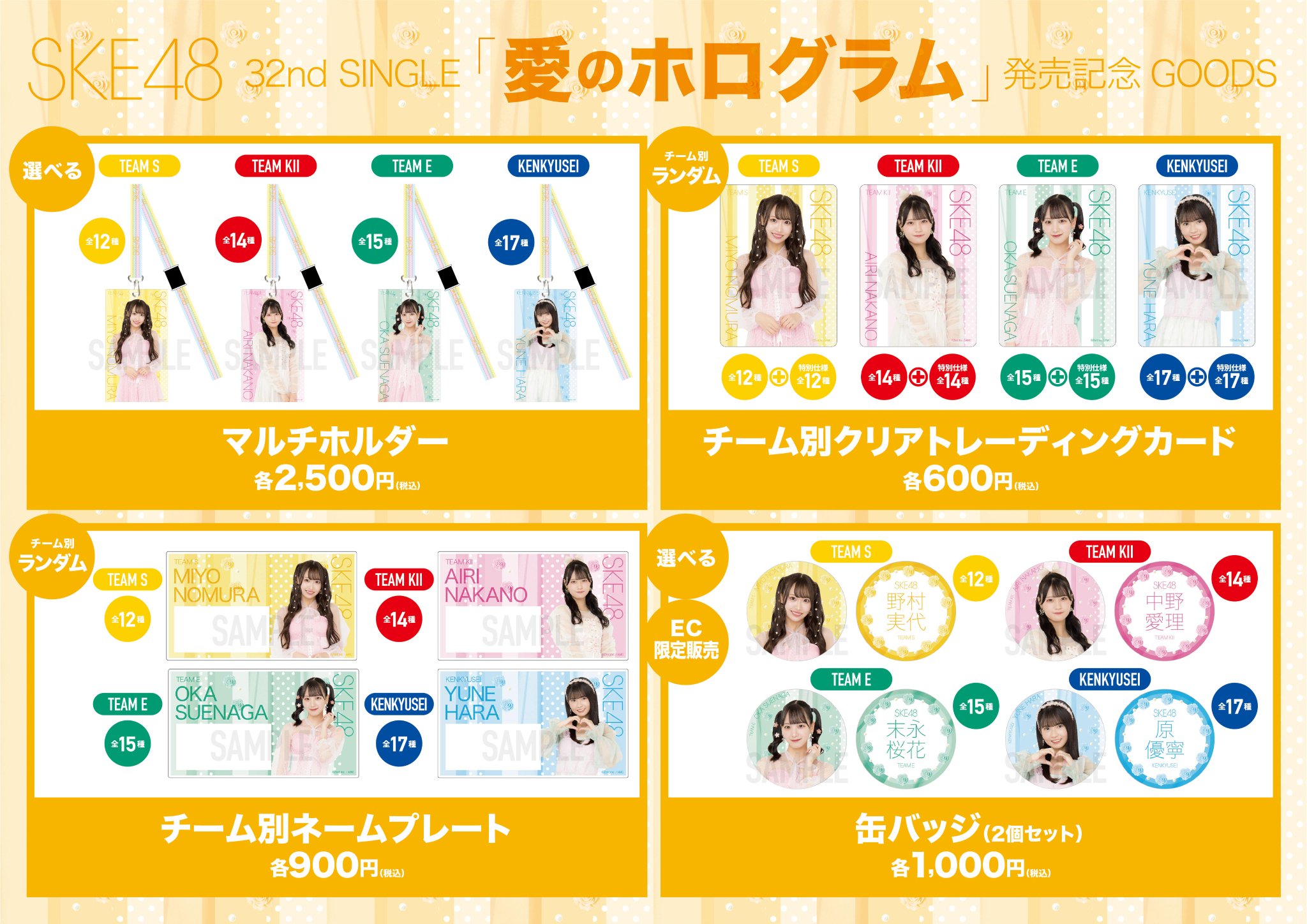 SKE48 SKEBINGO×AiKaBu コラボ 缶バッジ SKE48 SKEBINGO×AiKaBu コラボ 缶バッジ 第3弾