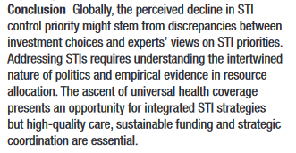 🚨#SexuallyTransmittedInfections are not prioritised on political agendas ❓Or are they? Global analysis, led by Dadong Wu and @feminineupheave New gh.bmj.com/content/9/1/e0…