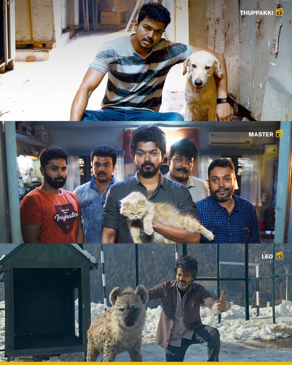 .@actorvijay’s characters and their fur-ever love for pets 🐾