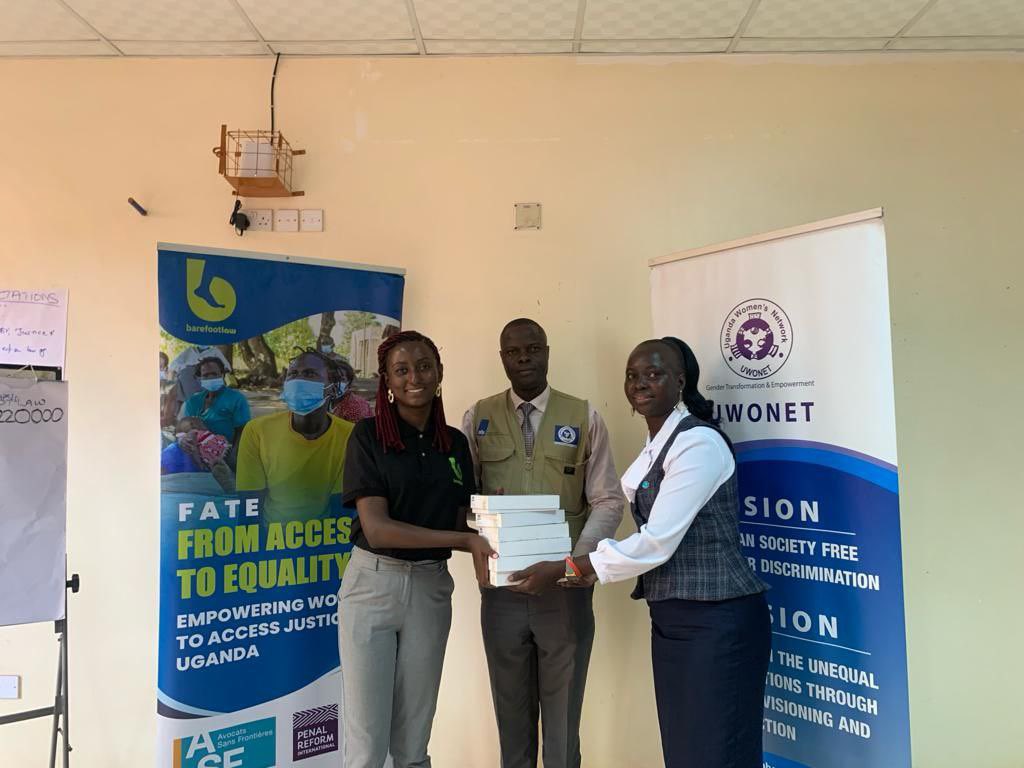 barefootlaw_org's tweet photo. BarefootLaw is conducting a paralegal refresher training with our partners @uwonet under the #FATEProjectUG. The training sessions are taking place in Jinja & Iganga, Eastern Uganda.

In these sessions, we have learnt about the operation of paralegals in their respective communities. To aid their work, we are equipping the paralegals with tablets that are enabled with a digital platform, The BarefootLaw C-Node software, to facilitate sharing of cases faster with the legal teams at @uwonet, @barefootlaw_org , @PenalReformInt and @asf_eastafrica , especially cases concerning women and girls with intent to enable them to act on their Justice needs.