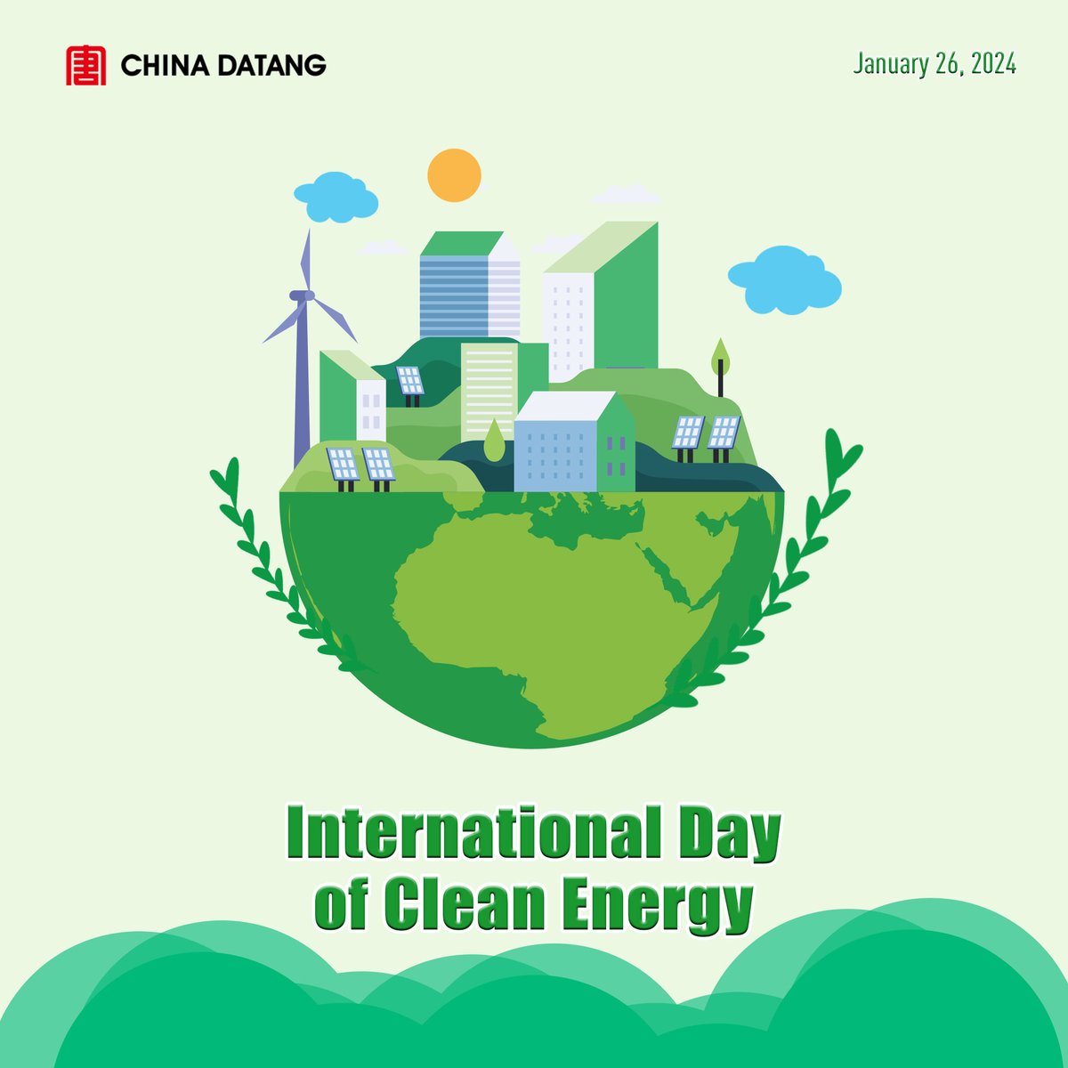 The #InternationalDayofCleanEnergy aims to raise awareness and mobilize action for transition to clean energy for the benefit of people and the planet. CDT has been committed to providing #cleanenergy to light up a better life, contributing to global sustainable development.