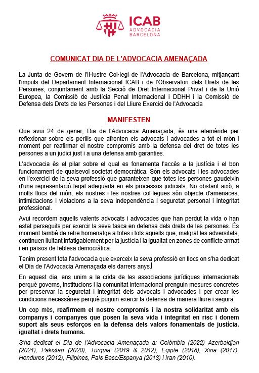ICAB · Advocacia Barcelona tweet media