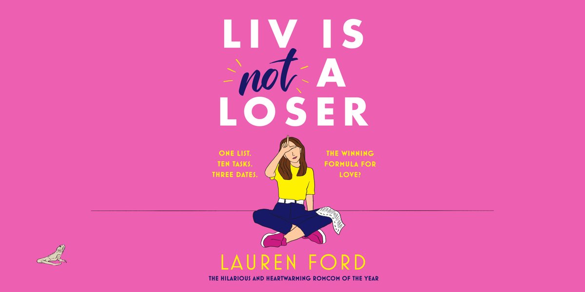📚COVER REVEAL!📚

#LivIsNotALoser is the hilarious #romcom debut from @LaurenMFord that features:

👩‍❤️‍👨 Friends-to-Lovers
📋 A 10 Step Plan
🦎 Lizard with a Strong Personality
🤦‍♀️ 1 Lovable Loser

Publishing on 11 July and available to pre-order now 👉 geni.us/LINAL