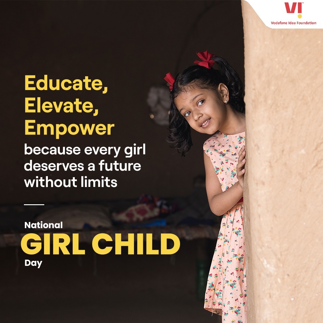 On #NationalGirlChildDay, Vi Foundation reaffirms its commitment to empowering girls. We believe in the power of education, breaking stereotypes, and fostering a world where every girl can dream and thrive. Through our initiatives like 'Girl Rising' – a mobile game designed to